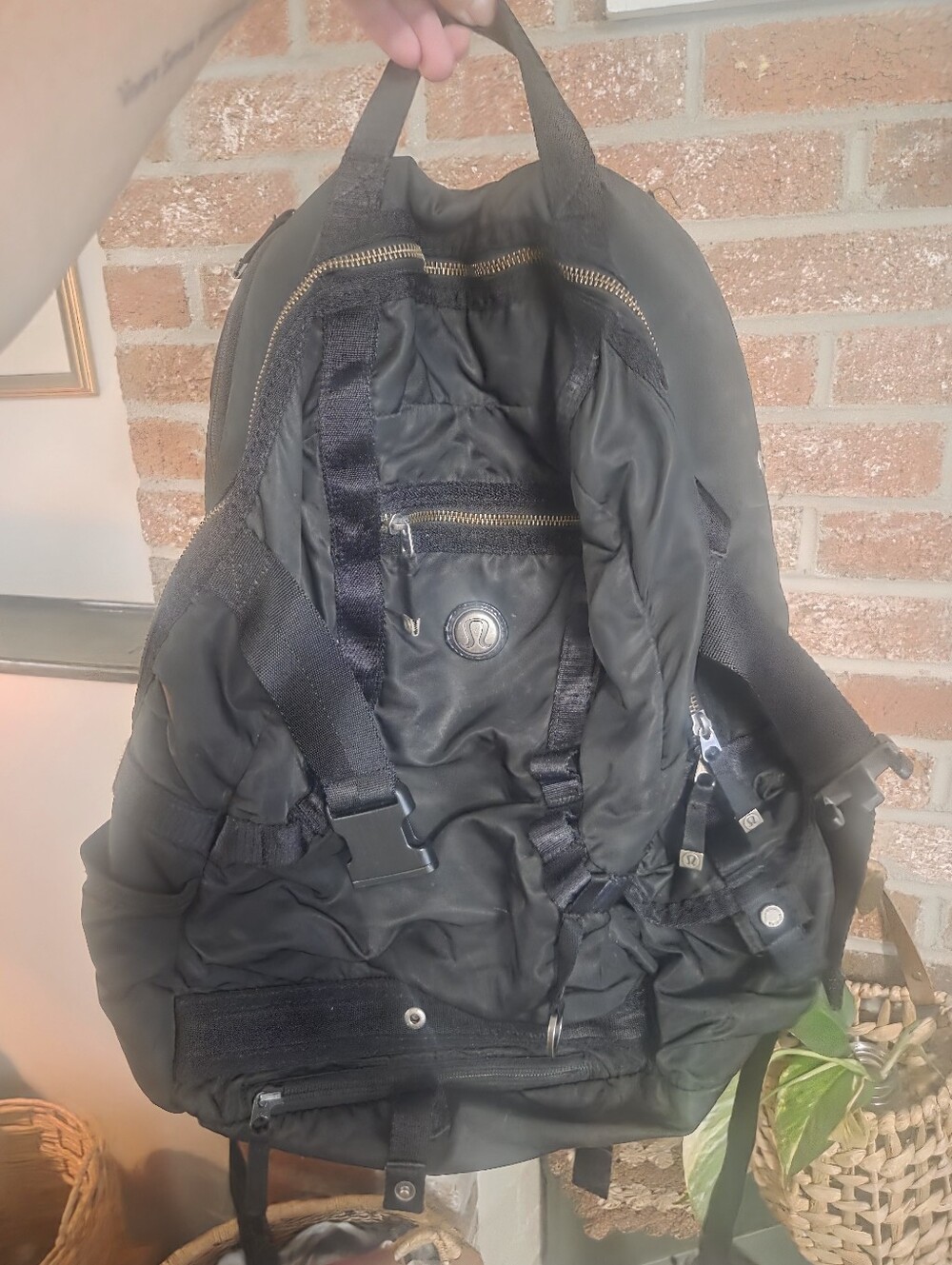 Lululemon Black Nylon Backpack